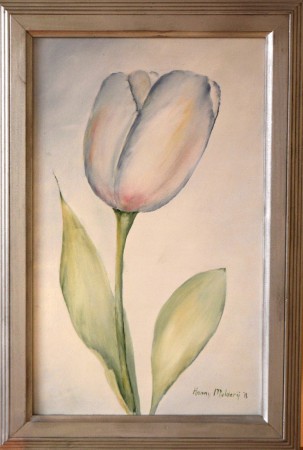 voorjaar Tulp | 1 van tweeluik |olieverf | 35x35